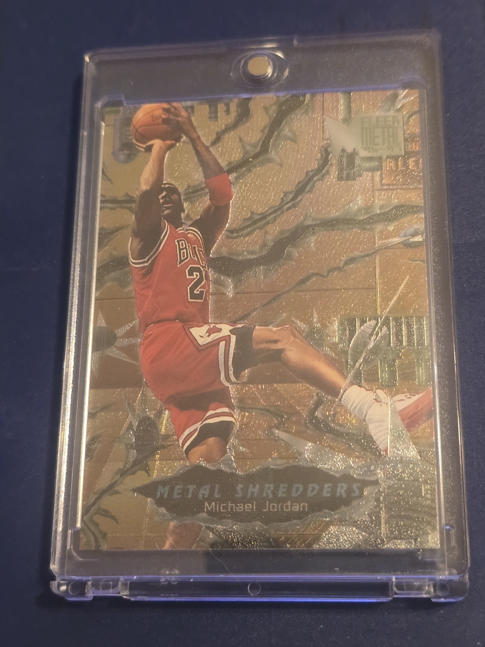 NBA Michael Jordan Metal Shredders Trading Card - Red, White, Gold